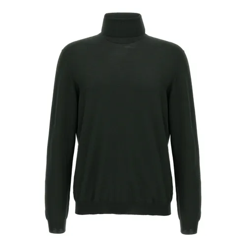 Wool Turtleneck Sweater - Zanone - Modalova