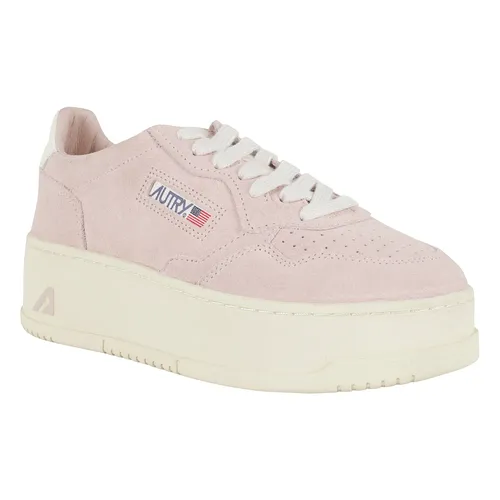White Leather Platform Sneakers - Autry - Modalova