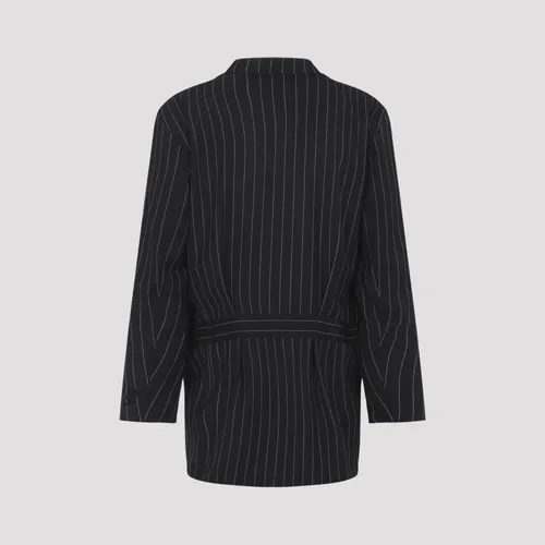 Pinstripe Refined Wool Chore Coat - Y-3 - Modalova