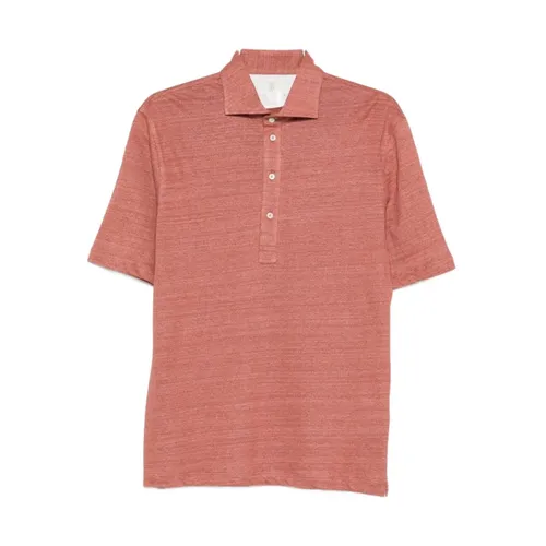 Linen Polo Shirt - Brunello Cucinelli - Modalova