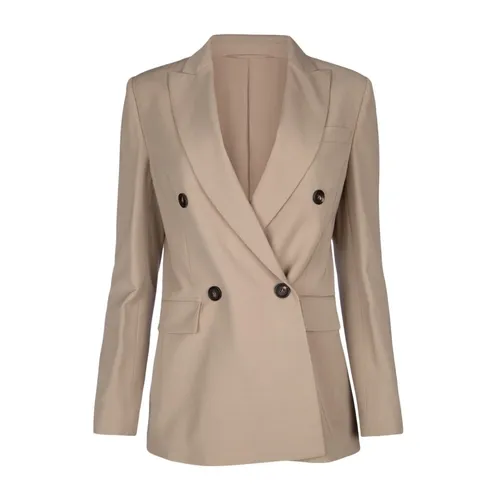 Beige Wool Jacket Elegant Style - Brunello Cucinelli - Modalova