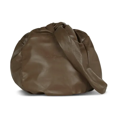 Sack M, medium leather khaki bag - Cortana - Modalova
