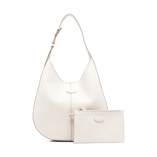 White Shoulder Bag with Removable Pouch - Tod's - Modalova