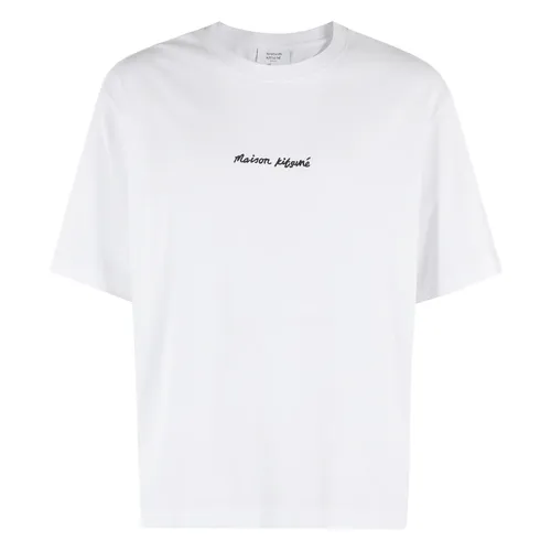 Embroidered T-Shirt in White - Maison Kitsuné - Modalova