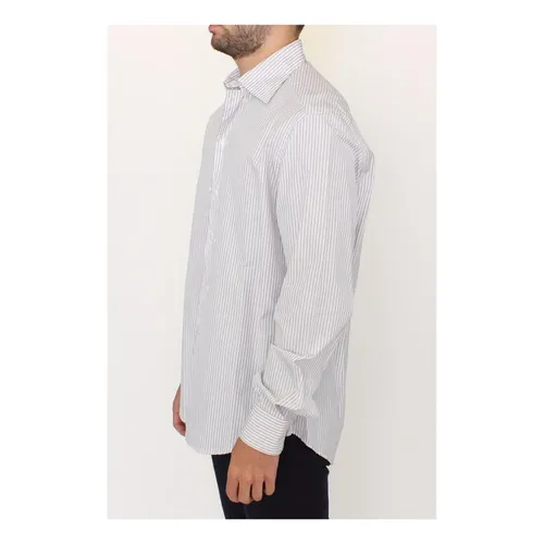 White Gray Striped Casual Shirt - Ermanno Scervino - Modalova