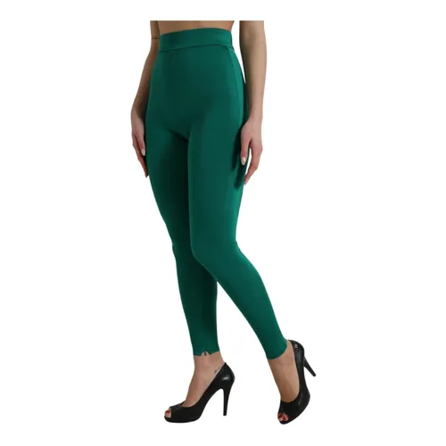 Nylon Stretch Slim Leggings Pants - Dolce & Gabbana - Modalova