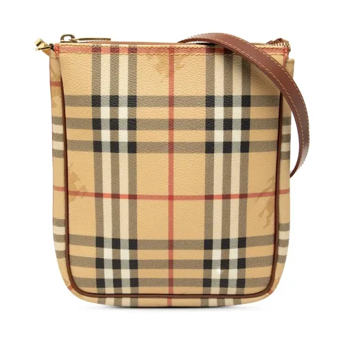 Pre-owned Plaid Pattern Shoulder Bag - Burberry Vintage - Modalova