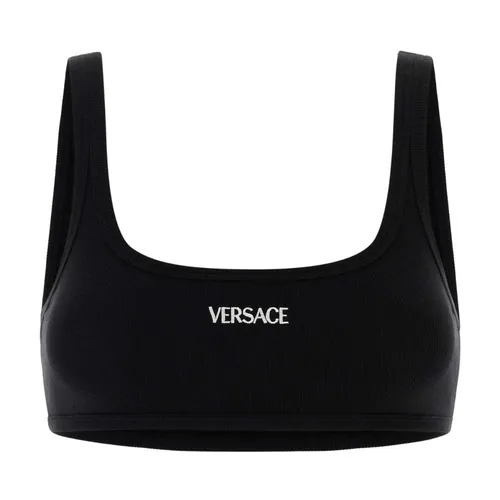 Cotton Ribbed Bralette - Versace - Modalova
