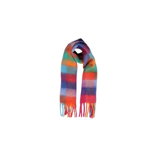 Orange Plaid Scarf for Fall/Winter - Pieces - Modalova