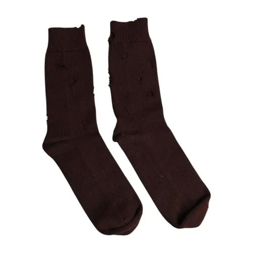 Luxury Logo Mid Calf Cotton Socks - Dolce & Gabbana - Modalova