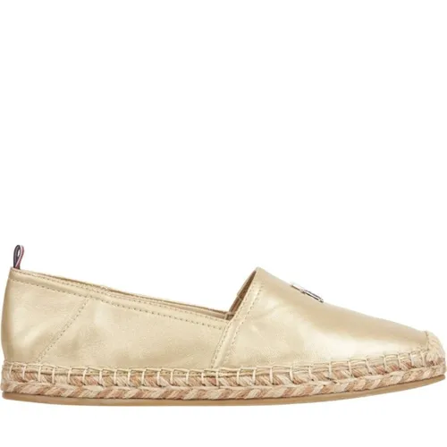 Gold Flat Espadrilles - Tommy Hilfiger - Modalova