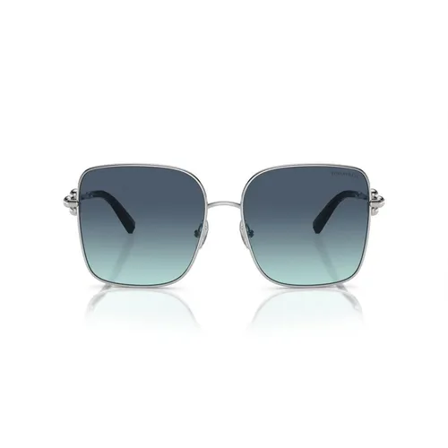 Silver Blue Shaded Sunglasses - Tiffany - Modalova