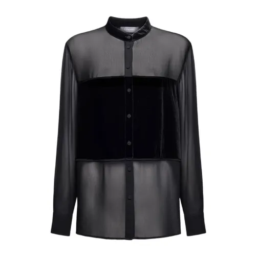 Camicia in georgette e velluto - Elena Mirò - Modalova