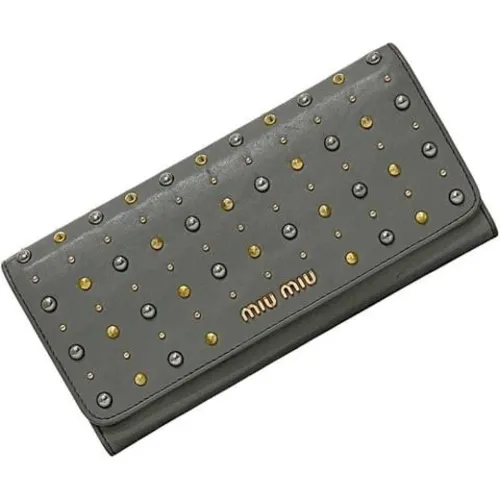 Pre-owned Leather Wallet - Miu Miu Pre-owned - Modalova