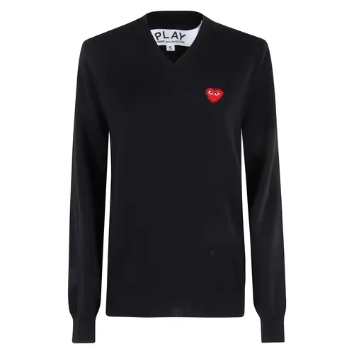 Knit Rhinestone Emblem - Comme des Garçons Play - Modalova