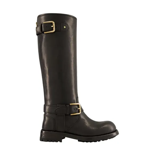 Botas Biker de Piel de Becerro - Dolce & Gabbana - Modalova
