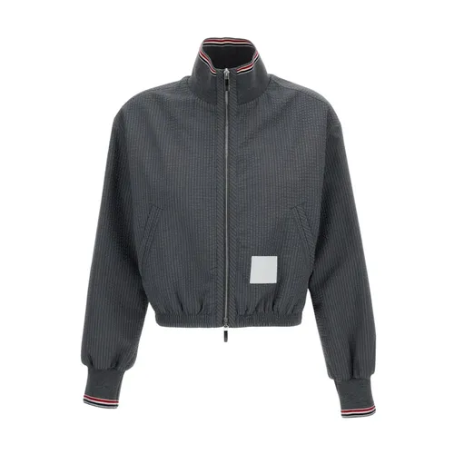 Cropped Wool Jacket - Thom Browne - Modalova