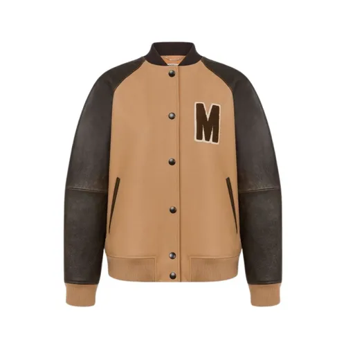 Wool Cloth Bomber Jacket - Moschino - Modalova