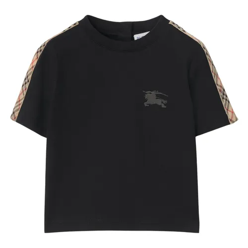 Check Tape T-Shirt in Black - Burberry - Modalova