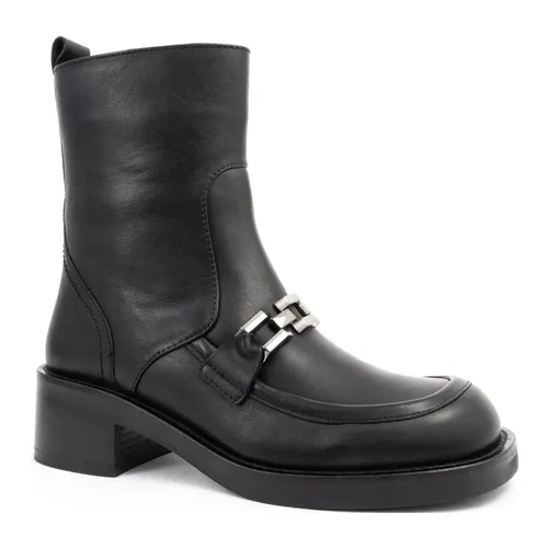 Casual Black Ankle Boots - Sergio Moretti - Modalova