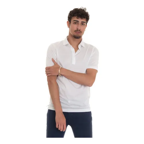 Cotton Polo Shirt with Button Closure - Gran Sasso - Modalova