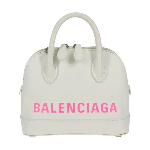 Pre-owned Vintage Logo Leather Top Handle Bag - Balenciaga Vintage - Modalova