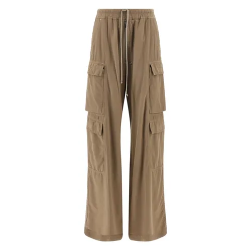 Cargo Pants Beige Cotton Italy - Rick Owens - Modalova