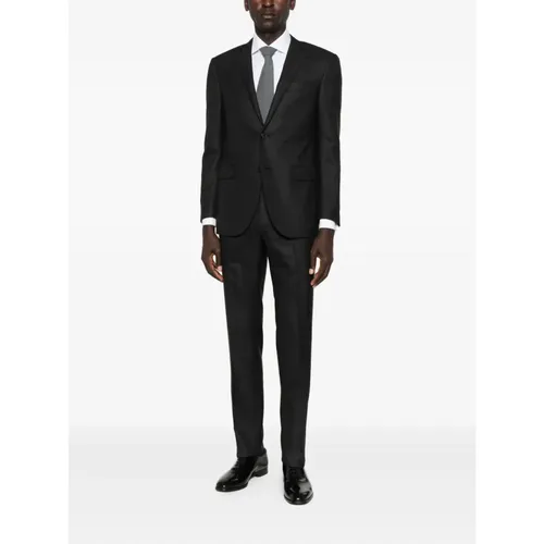 Striped Wool Suit Drop 7 - Corneliani - Modalova