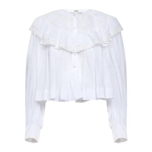Cropped Ruffle Top - Chloé - Modalova