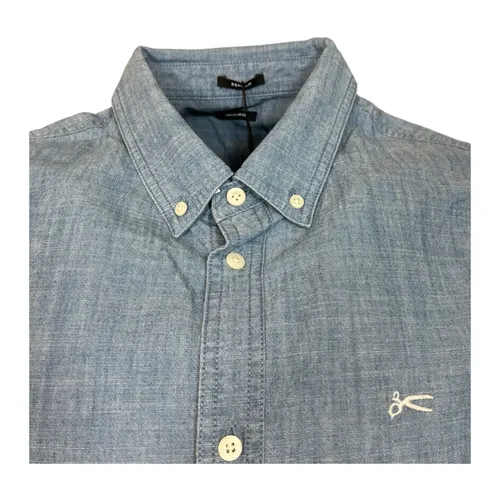 Chambray Blue Light Shirt - Denham - Modalova