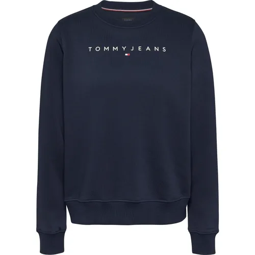 Blue Sweater with Minimal Logo - Tommy Jeans - Modalova