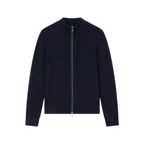 Full Zip Ribbed Cardigan - Armani Exchange - Modalova