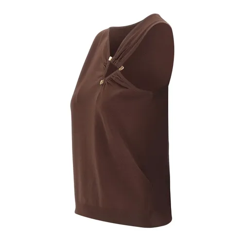 Asymmetric Neck Top - Kaos - Modalova