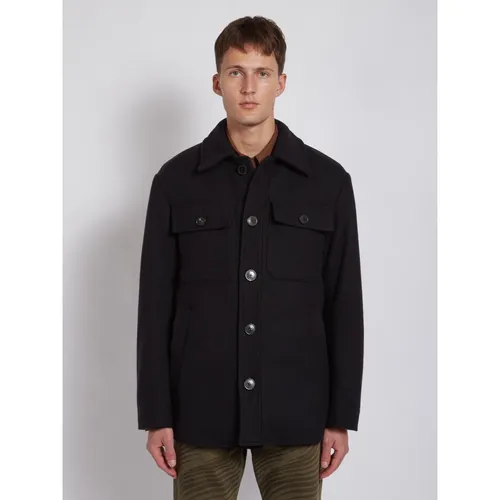 Black Wool Valko Coat - Dries Van Noten - Modalova