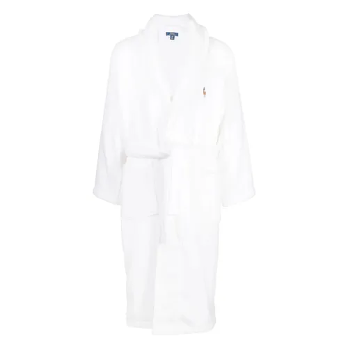 White Shawl Lounge Robe - Polo Ralph Lauren - Modalova