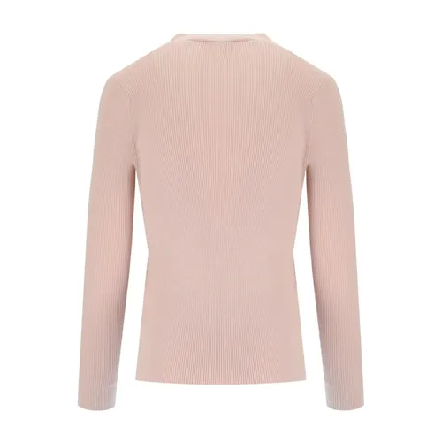 Blush Pink Ribbed V-Neck Cardigan - Weekend Max Mara - Modalova
