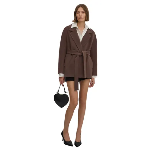 Short Double-Breasted Wool Coat - Estro - Modalova