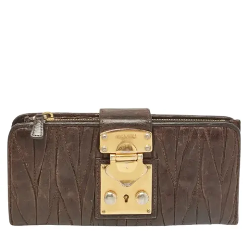 Pre-owned Leather wallets - Miu Miu Pre-owned - Modalova
