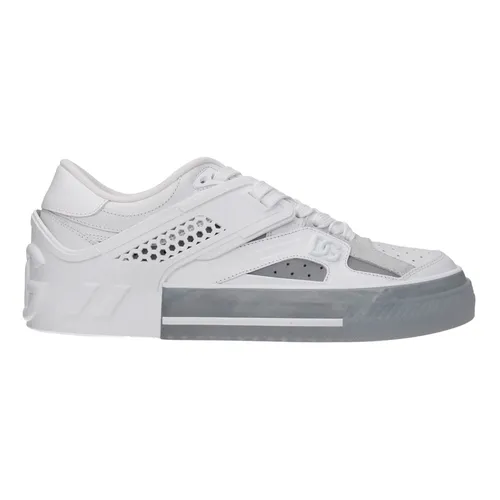 Leather Low Top Sneakers - Dolce & Gabbana - Modalova