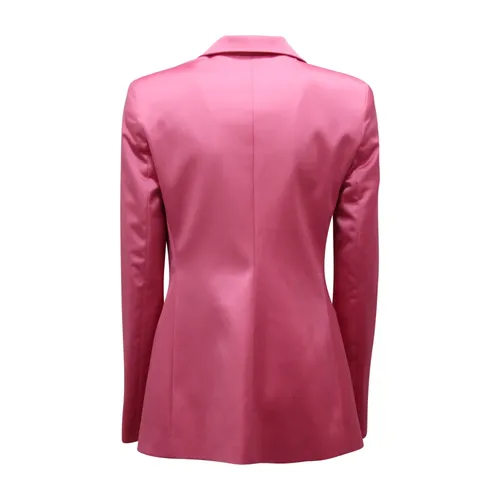 Satin Jacket in Bold Pink - Sandro Ferrone - Modalova