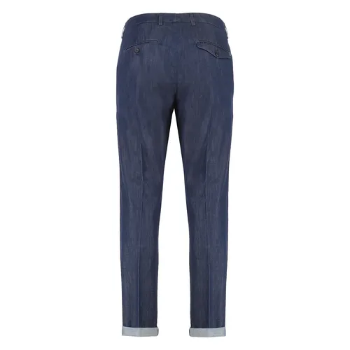 Cotton Roll-Up Ankle Cuff Trousers - Dondup - Modalova