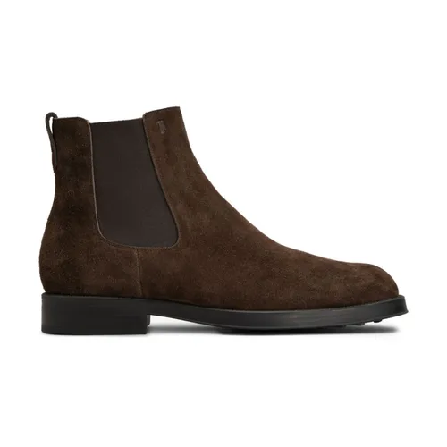 Brown Elasticated Side Panel Boots - Tod's - Modalova