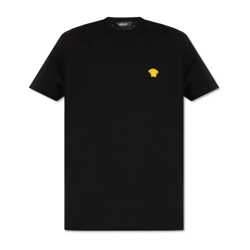 T-shirt with Medusa face - Versace - Modalova