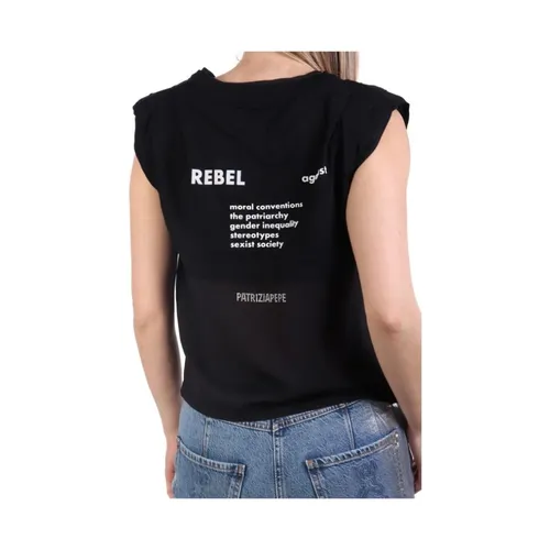 Sleeveless Cotton T-Shirt - Patrizia Pepe - Modalova