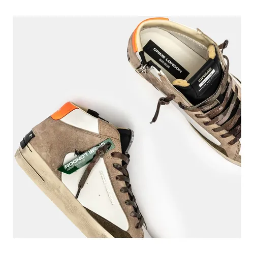Beige Sneakers with Premium Materials - Crime London - Modalova