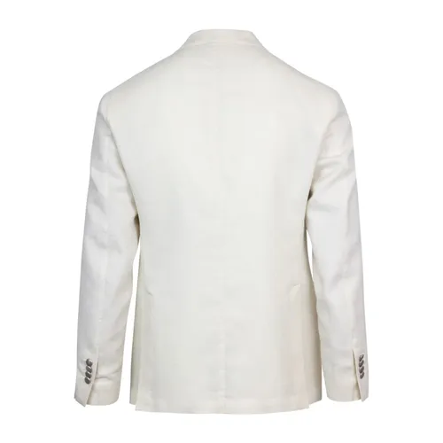 Double-breasted Regular Fit Jacket White - Lubiam - Modalova