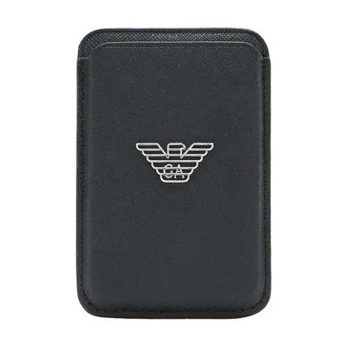 Slim Leather Card Wallet - Emporio Armani - Modalova