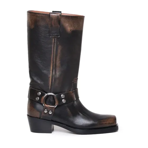 Square Tip Tube Leg Boots - Paris Texas - Modalova