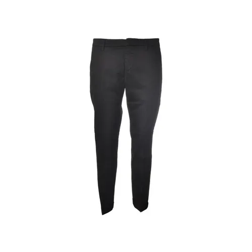 Pantaloni in Cotone con Chiusura a Zip e Bottone - Dondup - Modalova