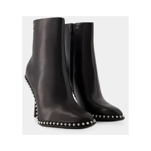 Nova 105 Boots - Leather, Black, Pointed Toe - Alexander Wang - Modalova